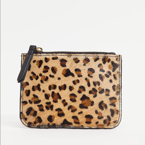 URBANCODE leather coin purse in leopard print - Picture 1 of 8